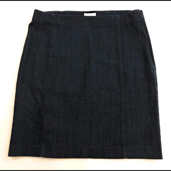 (Sold) J. Jill Dark Denim Pencil Skirt, Size 4P - Picture 2 of 6
